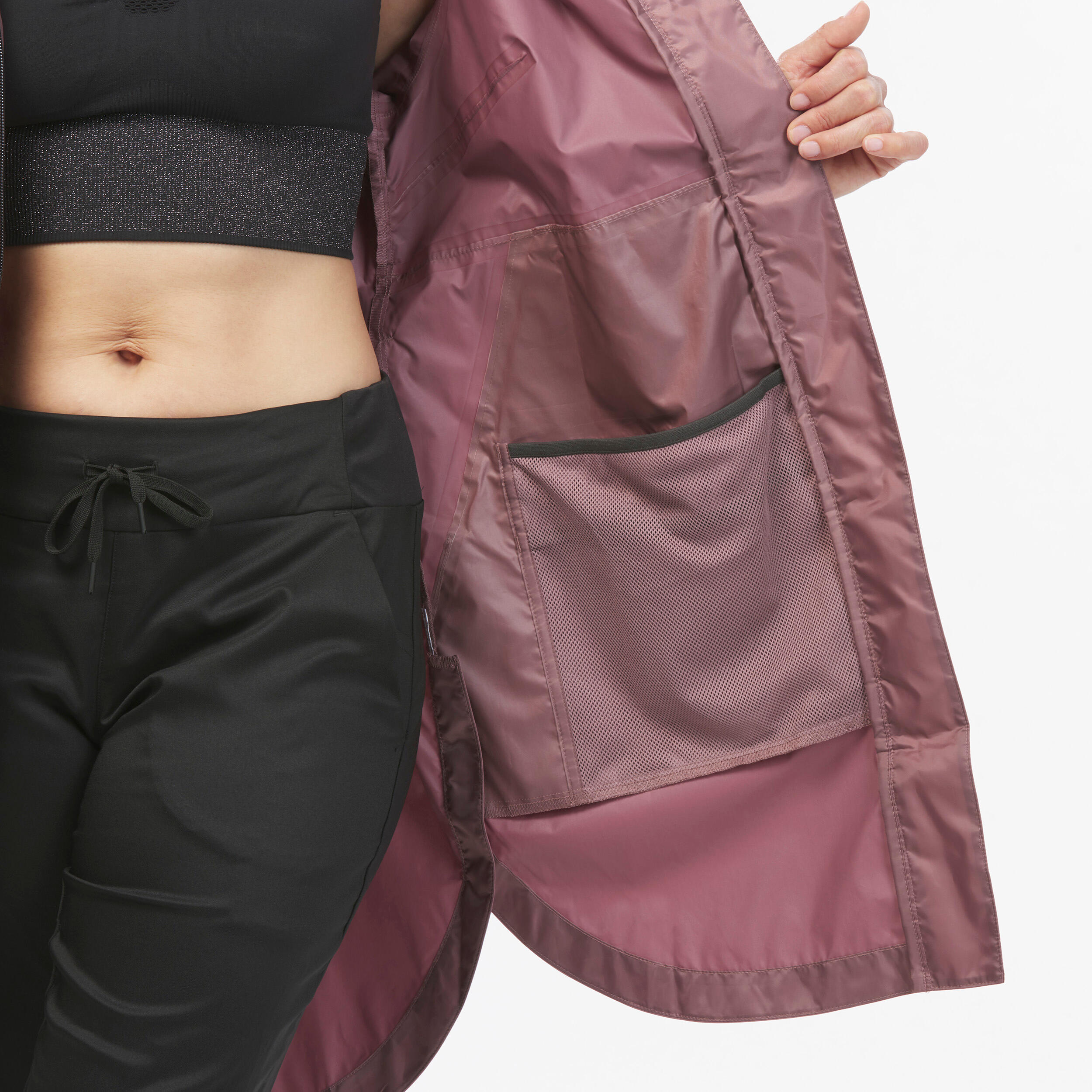 Manteau de randonnée imperméable femme, Raincut Long - QUECHUA