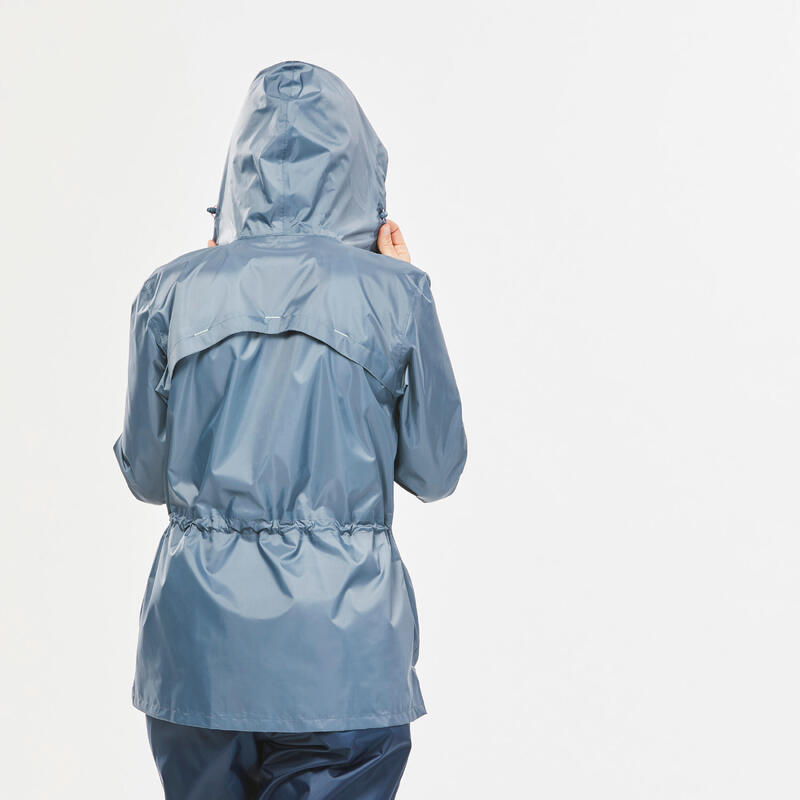 Giacca montagna donna RAINCUT ZIP azzurra