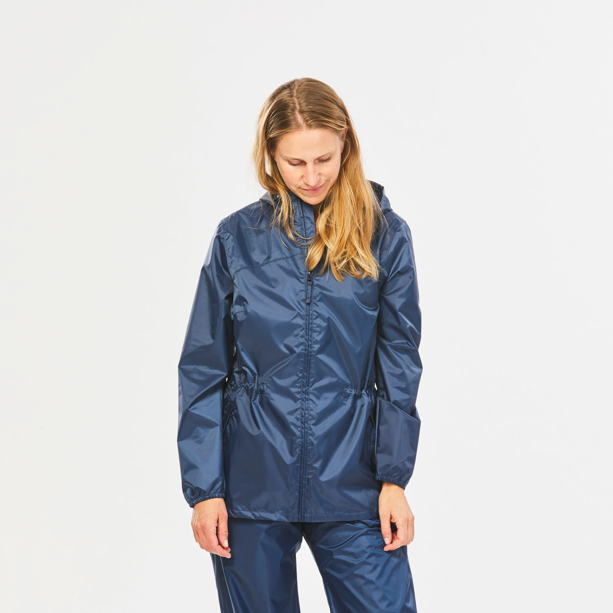 Women's Windproof and Water-repellent Hiking Jacket - Raincut Full Zip 4/8