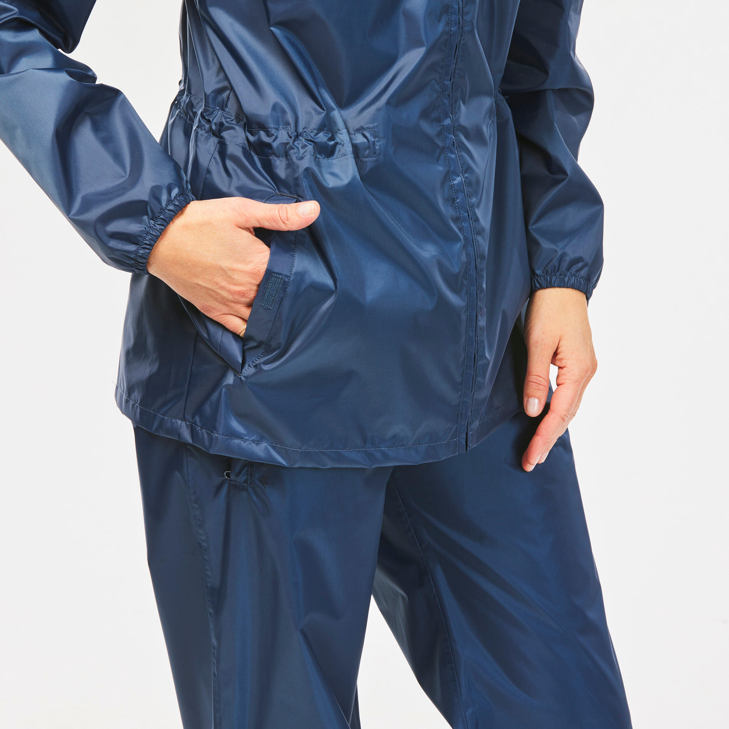 Women's Windproof and Water-repellent Hiking Jacket - Raincut Full Zip 8/8