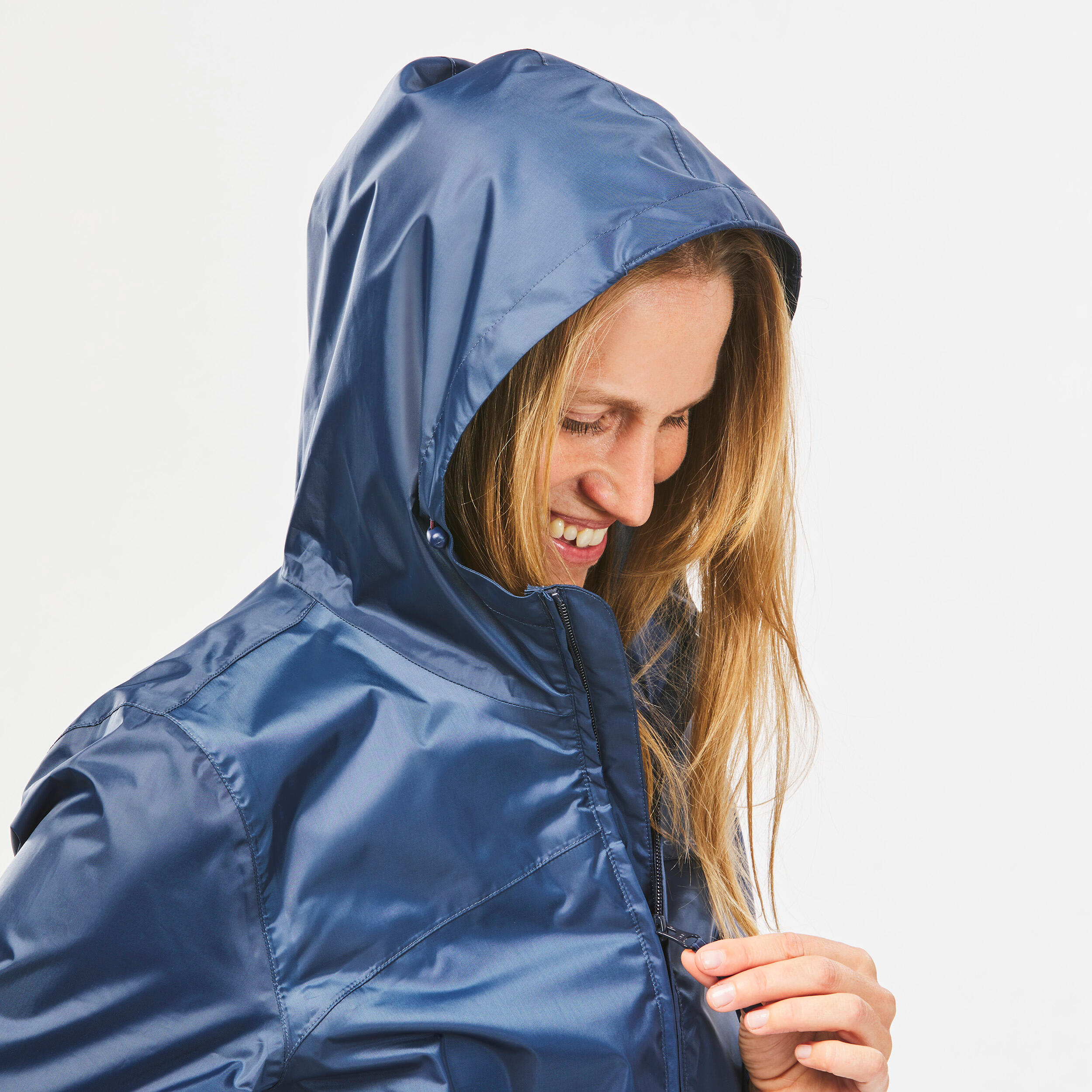 PJRYC Rain Jacket Double Zipper Adult Long Raincoat Women Men Rain Coat  Hooded for Outdoor Hiking Travel Fishing Climbing (Color : 4, Size :  XX-Large)