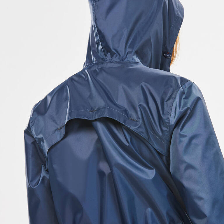 Jaket Mendaki Tahan Angin dan Tahan Air Wanita - Jas Hujan Ritsleting Penuh