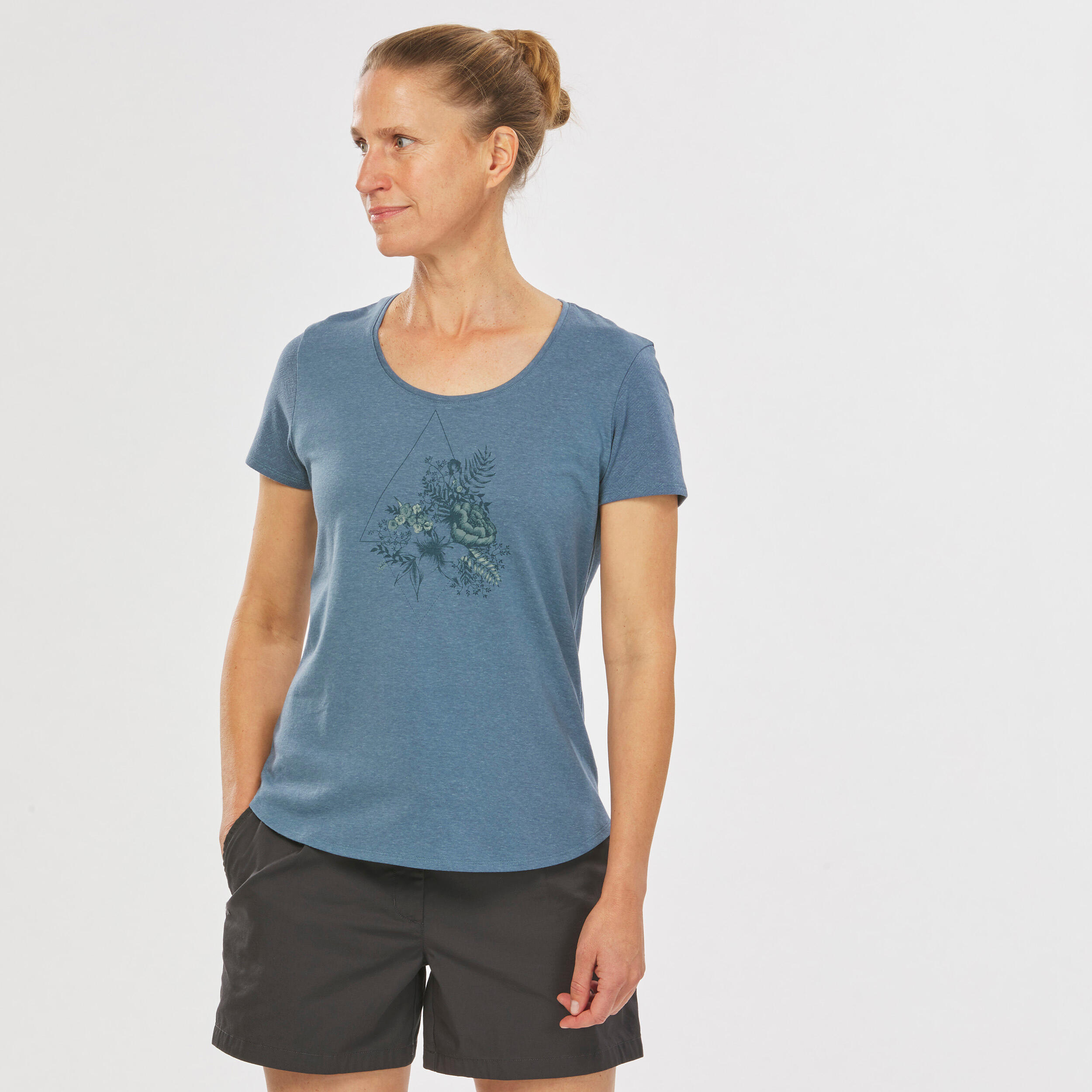 Women's Hiking T-shirt - NH500 1/4