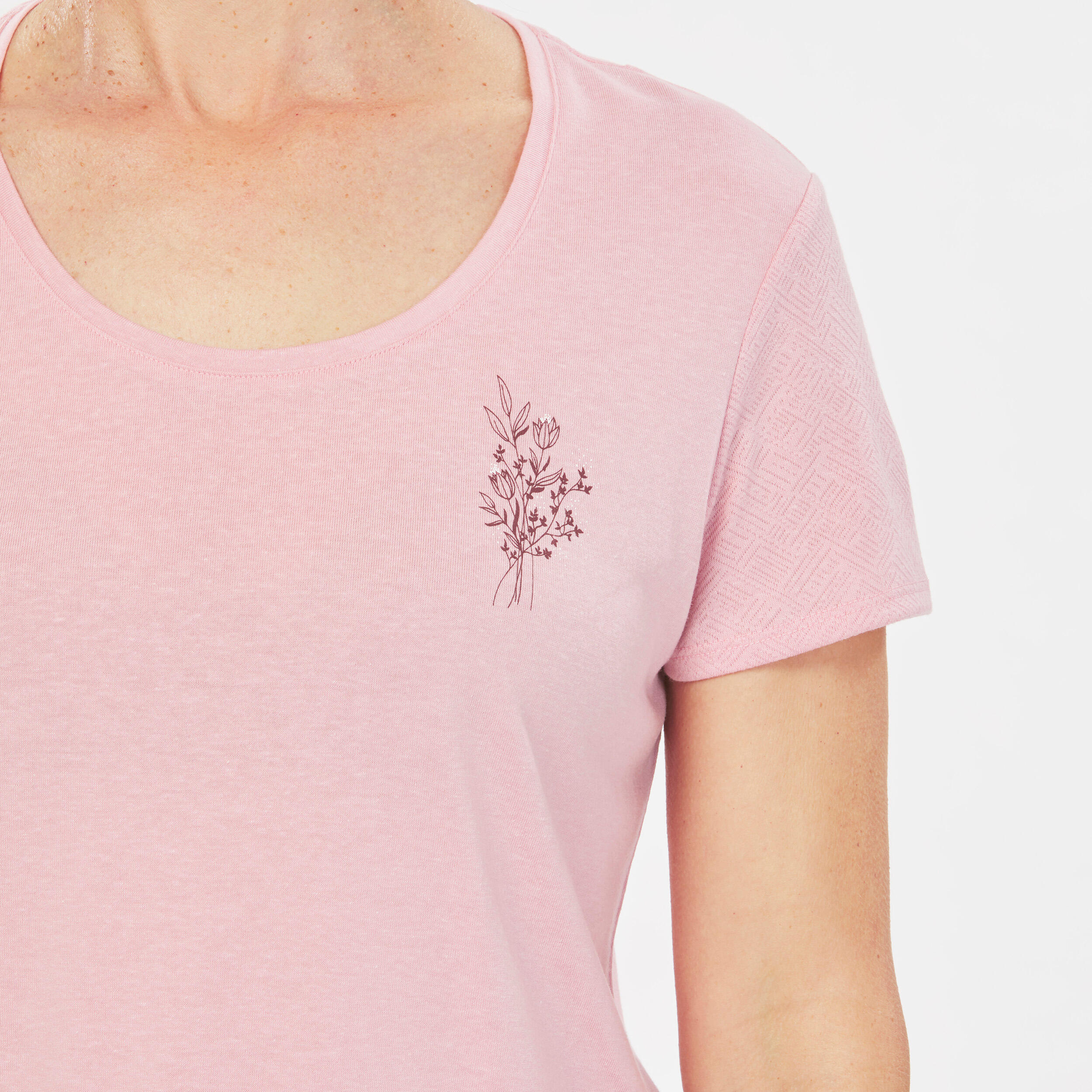 Women’s Hiking T-Shirt, NH500 - Pink 2/16