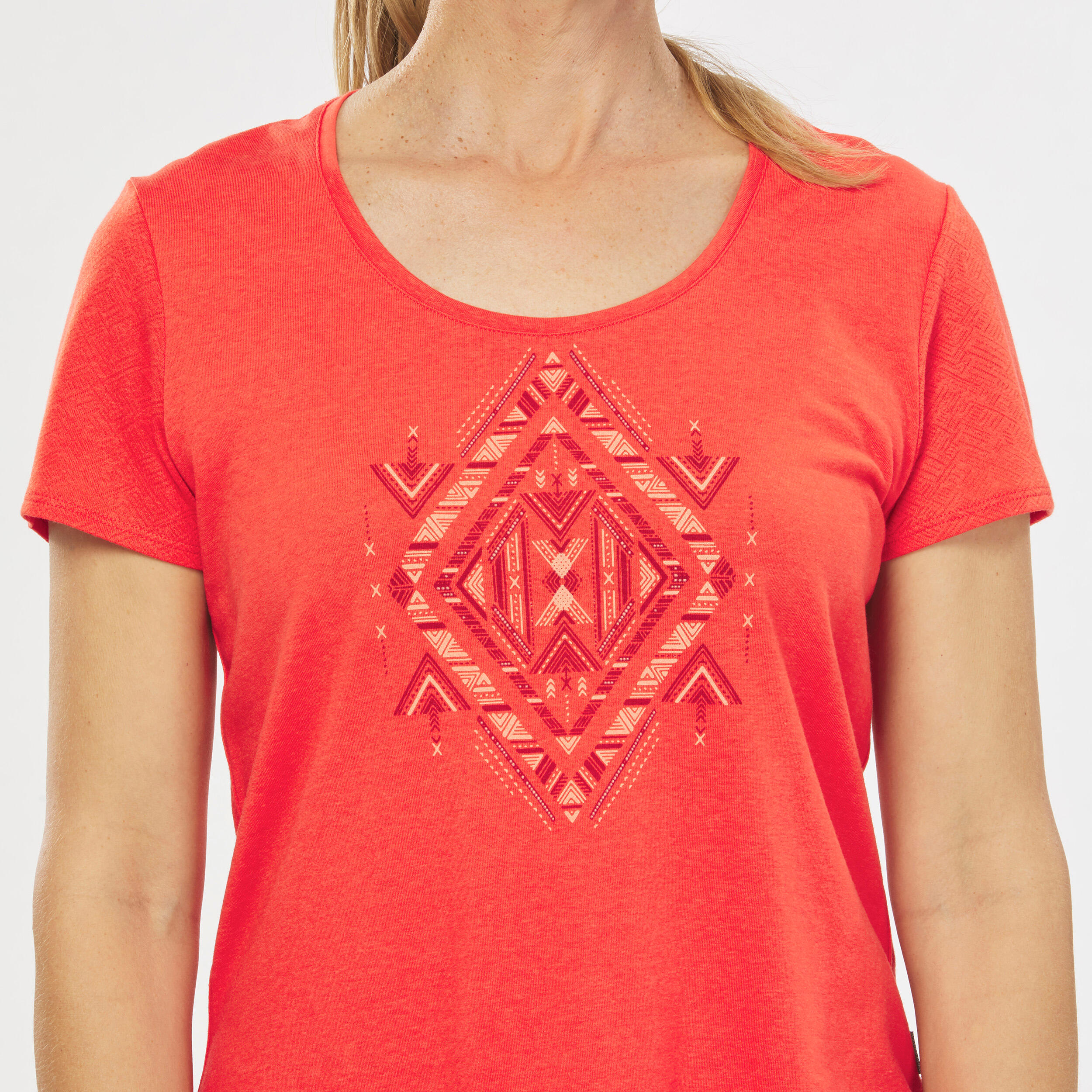 Women’s hiking T-shirt, NH500 - Orange 5/7