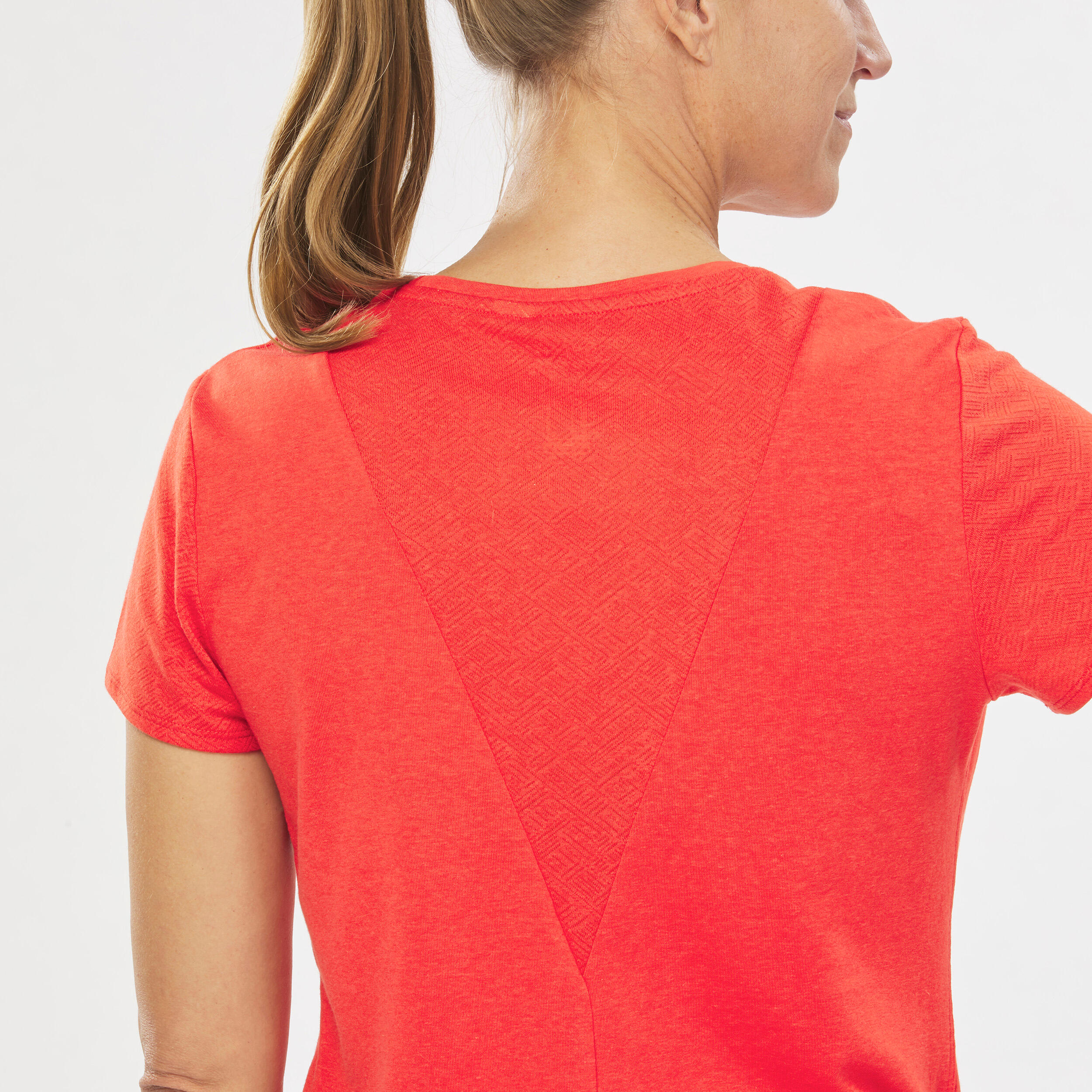Women’s hiking T-shirt, NH500 - Orange 6/7