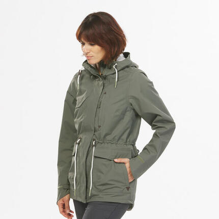 Regenjacke Parka Damen wasserdicht - NH500 grün