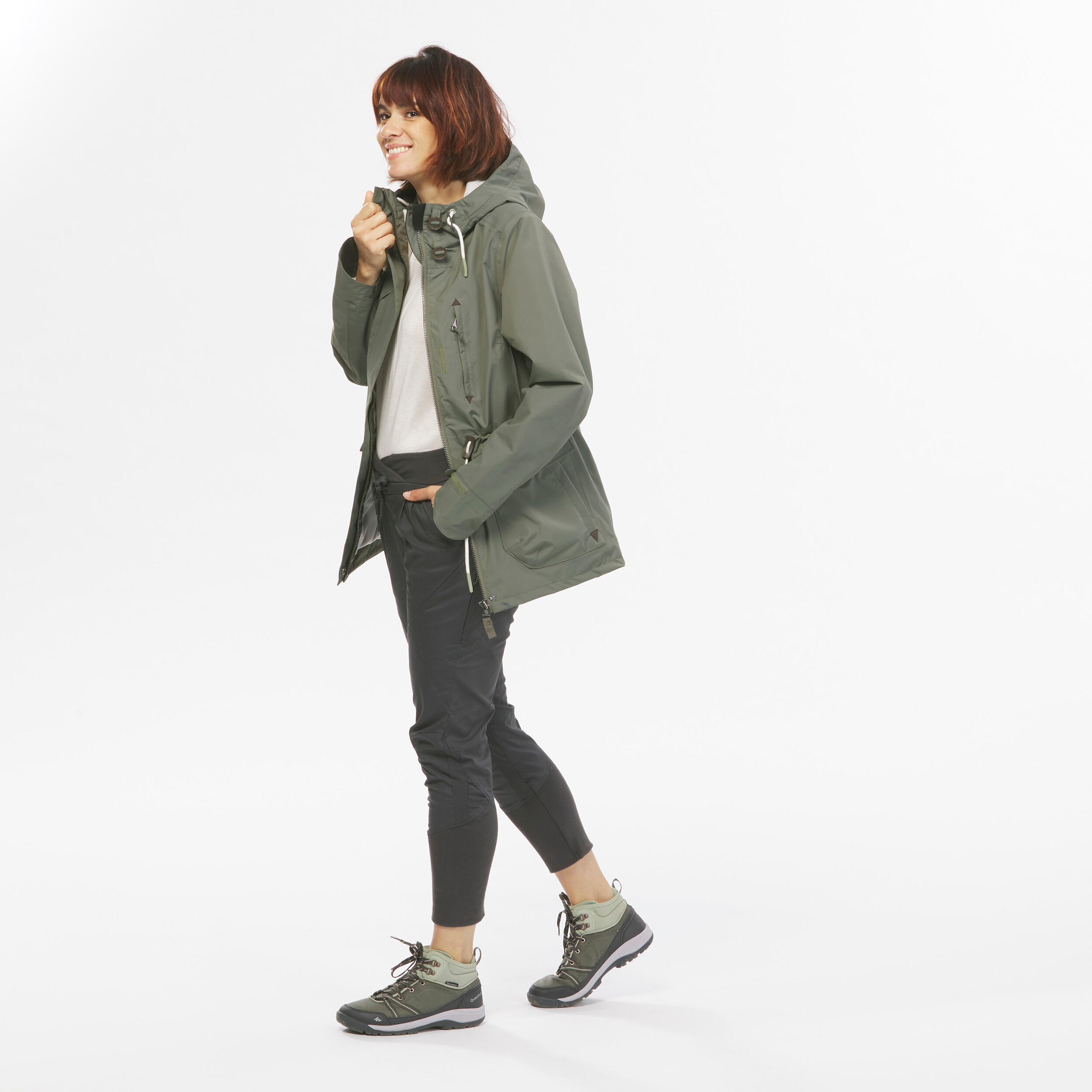 Chaqueta impermeable de montaña y trekking Mujer Quechua NH550 3/7