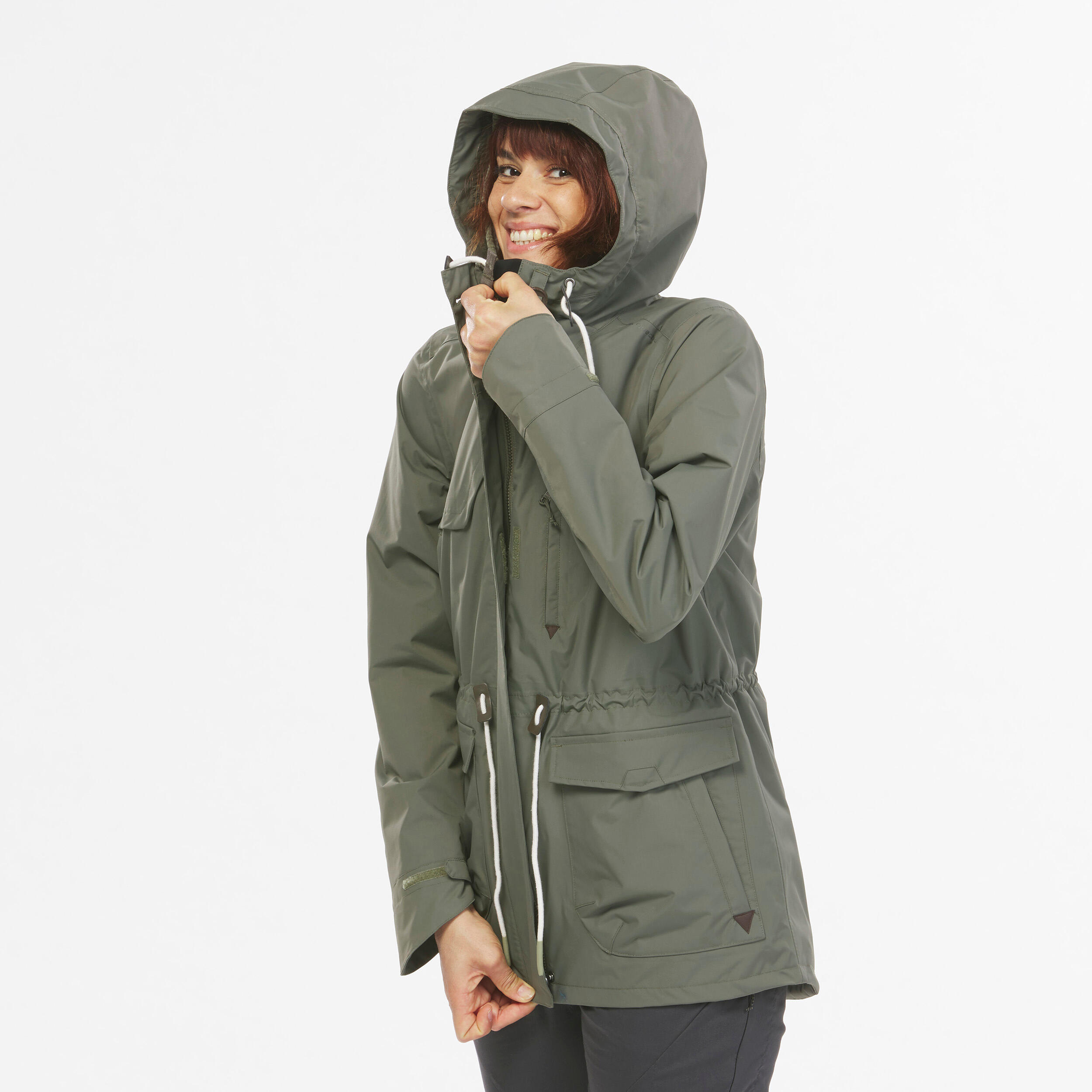 Chaqueta impermeable de montaña y trekking Mujer Quechua NH550 4/7