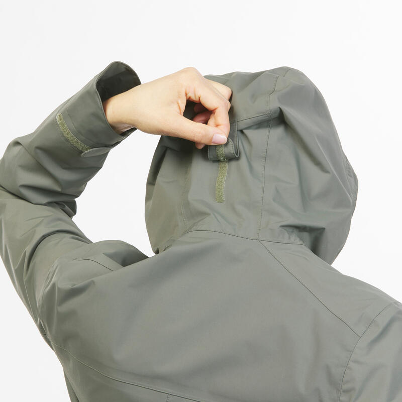 Geacă parka impermeabilă drumeție NH500 verde damă