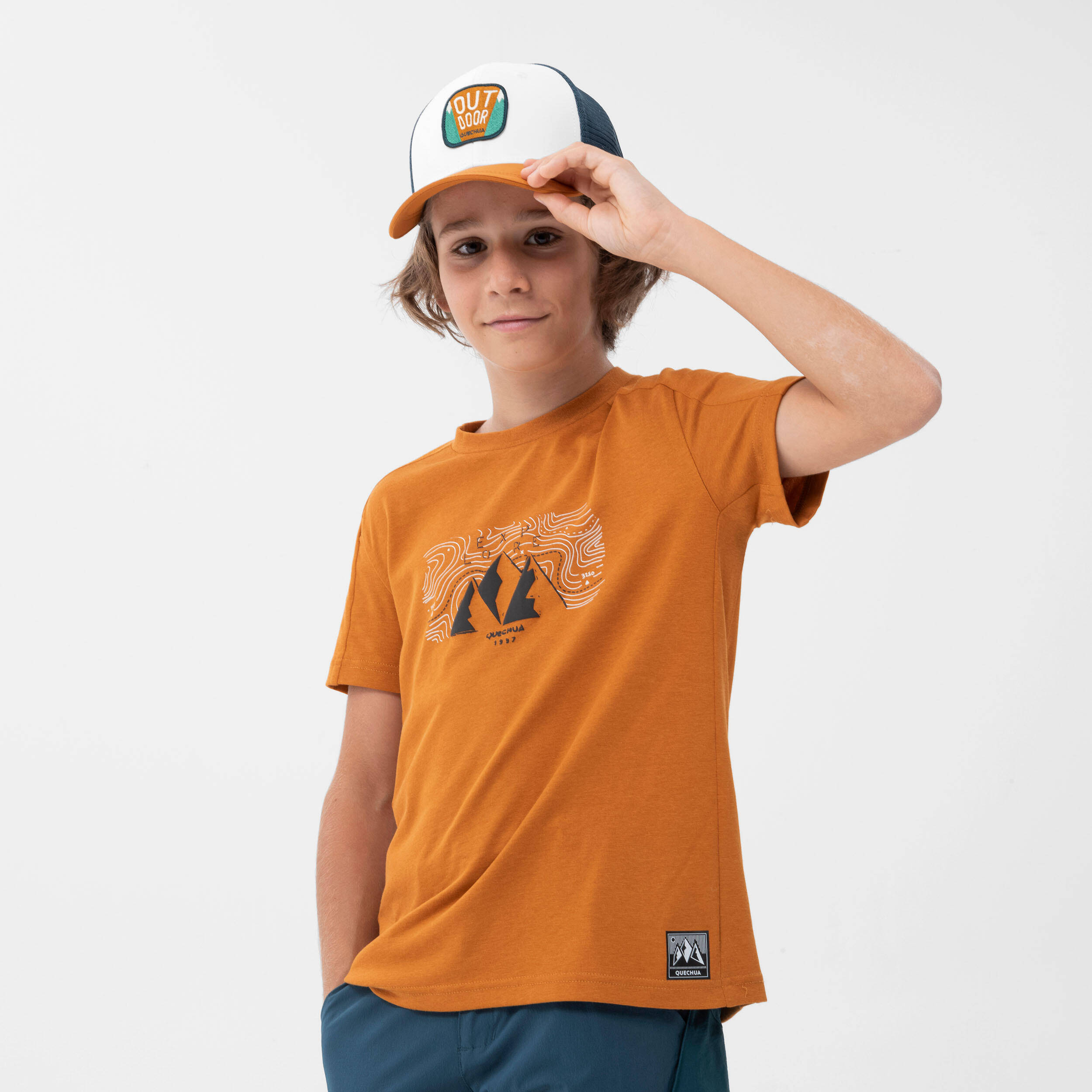 Kids’ Trucker Cap MH100 White -  3