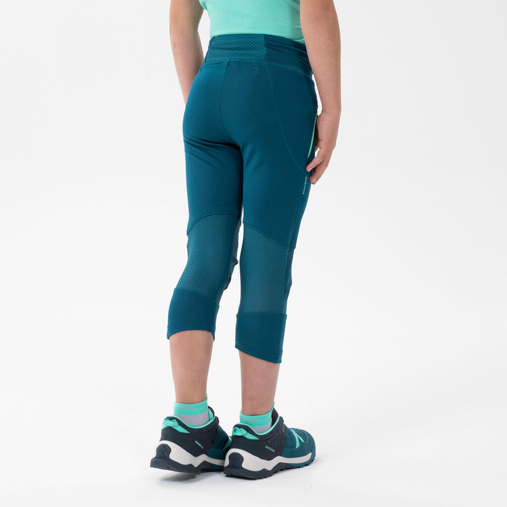 Kids’ Hiking Leggings - MH500 Aged 7-15 - Green