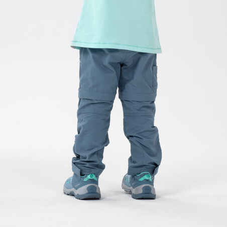 Vaikiškos į šortus nusegamos žygių kelnės „MH500 Kid“, 2–6 metų vaikams