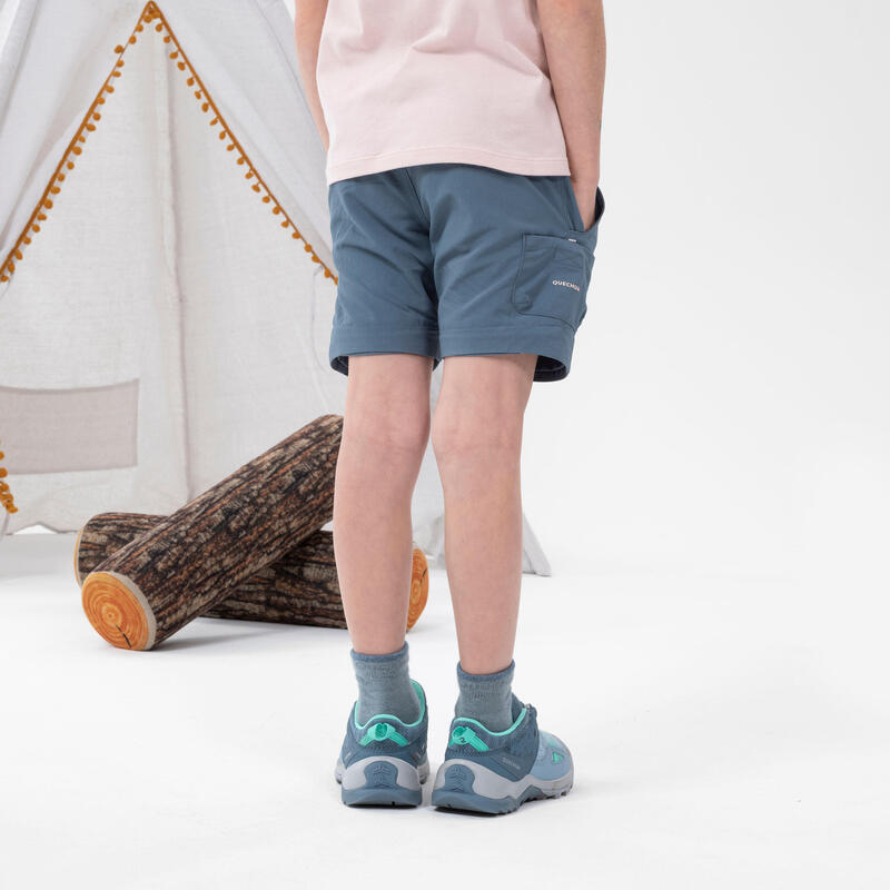 Pantalon Modulabil Drumeție la munte MH500 Albastru Copii 2 - 6 ani