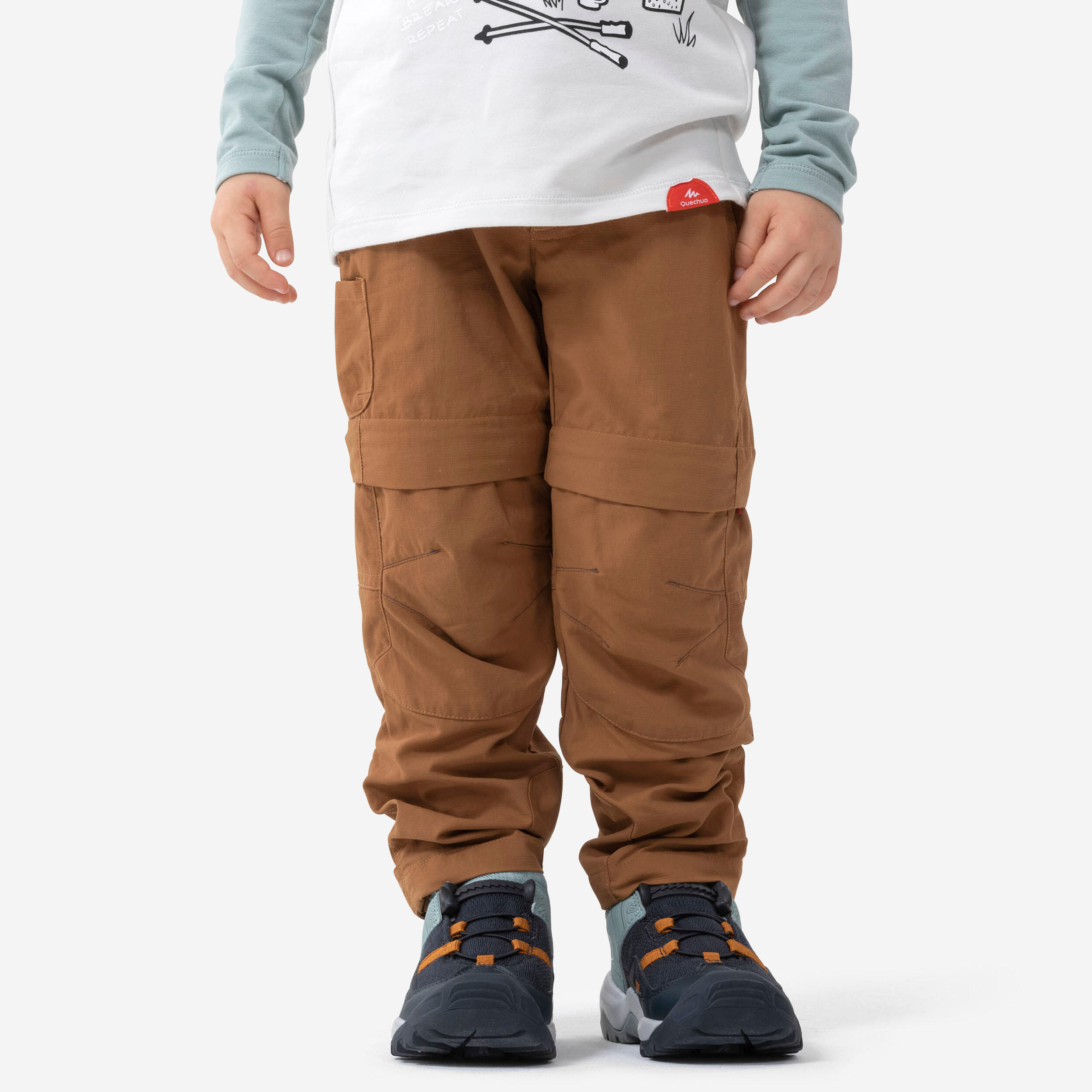 Kids' Hiking Zip-Off Trousers MH500 2-6 Years 1/8
