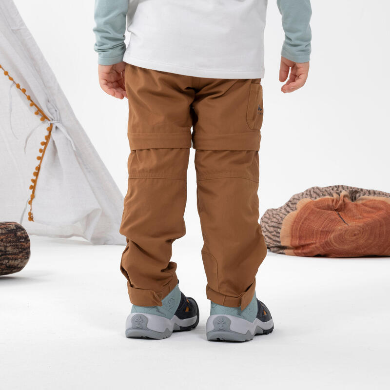Pantalon de randonnée modulable enfant 2-6 ans, MH500 marron