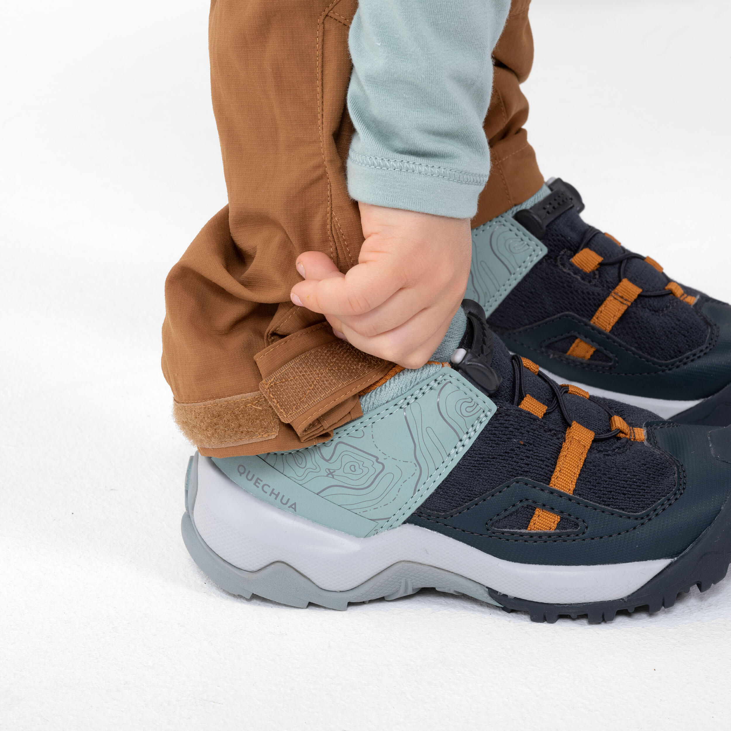 Wanderhose Zip-Off-Hose Kinder Gr. 92–116 Bergwandern - MH500 braun 8/8