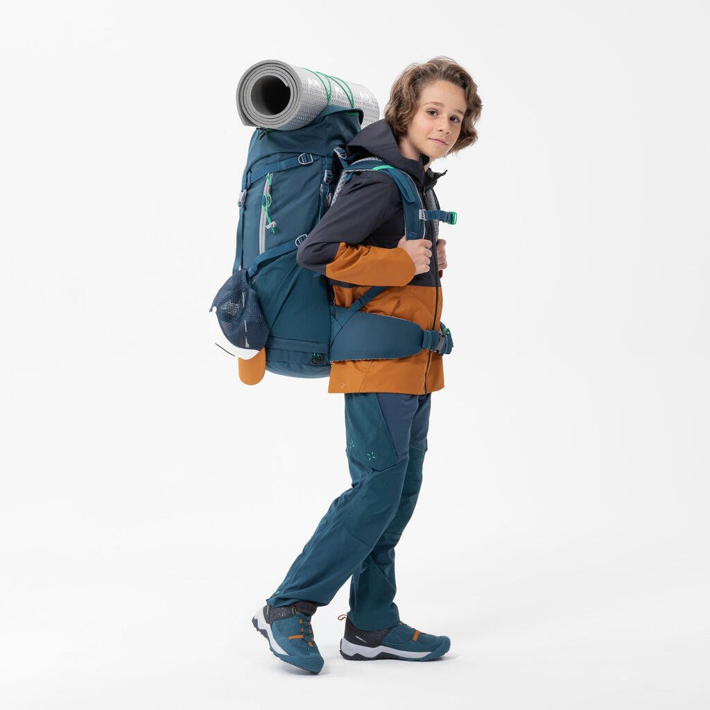 Veste imperméable de randonnée enfant 7-15 ans, MH500 girs ocre