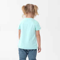 Kids' Hiking T-Shirt - MH100 KID Aged 2-6 - Turquoise Glow