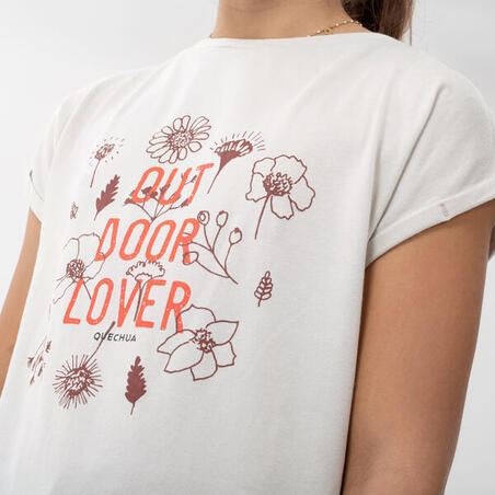 Футболка MH100 для гірського туризму для дітей від 7 до 15 років бежева