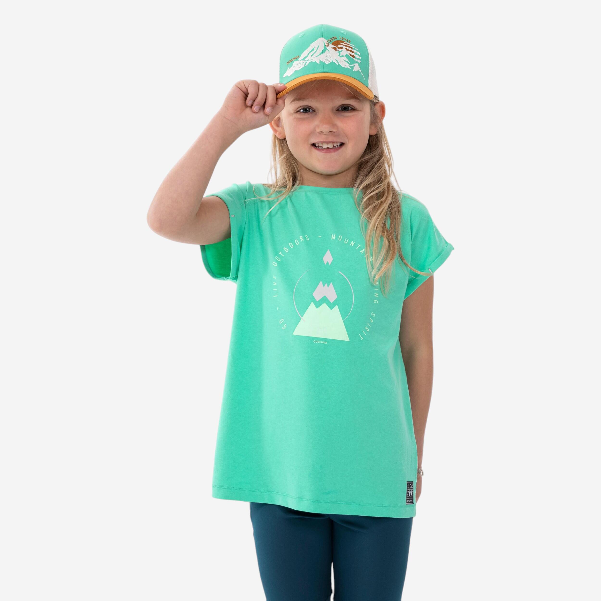 QUECHUA T-shirt trekking bambino MH100 verde