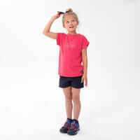 Kids' Hiking T-Shirt - MH100 Aged 7-15 - ROSE