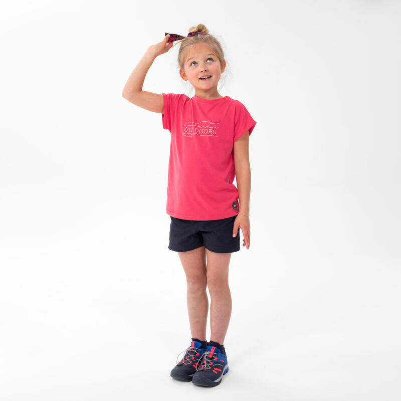 T-Shirt de randonnée - MH100 ROSE - enfant 7-15 ans