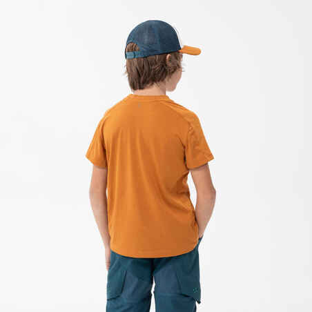 Kids' Hiking T-shirt MH100 7-15 Years - ochre