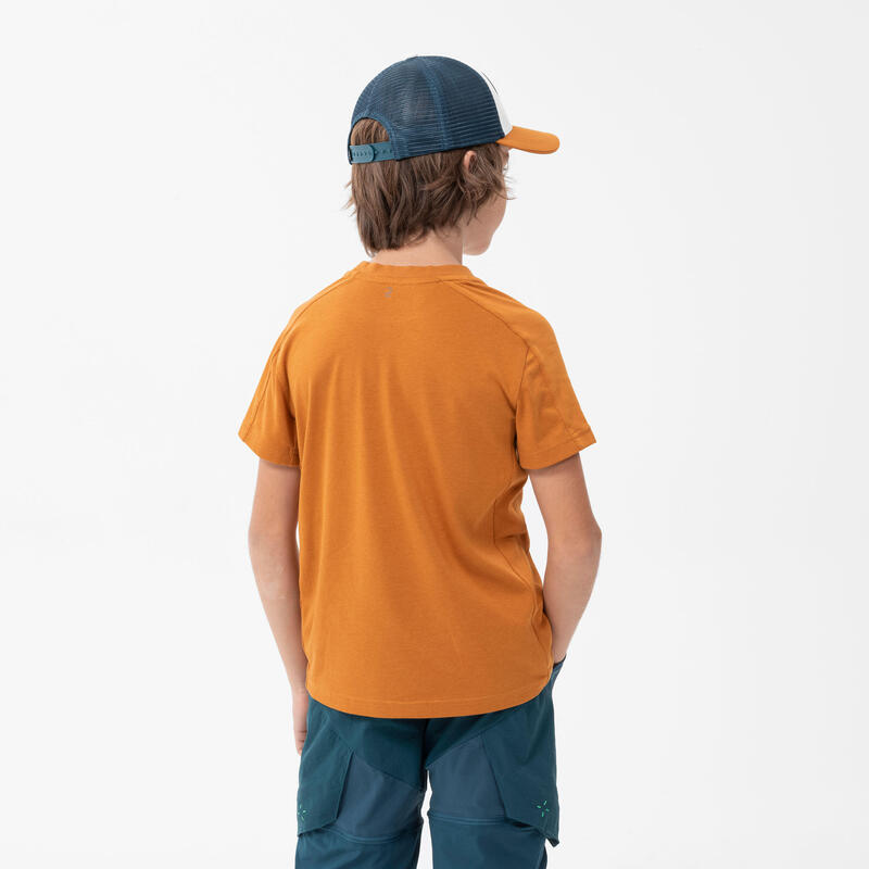 T-shirt de caminhada - MH100 - Criança 7-15 Anos Ocre
