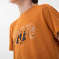 Kids' Hiking T-shirt MH100 7-15 Years - ochre