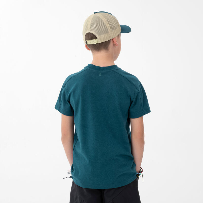 T-shirt trekking bambino MH100 verde scuro