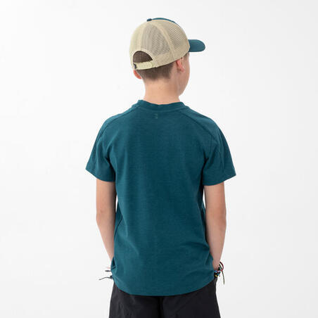 T-Shirt de randonnée - MH100 vert fonce - enfant 7-15 ans