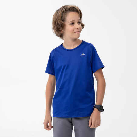 Camiseta de montaña y trekking  manga corta Niños 7-15 años Quechua MH500 azul m