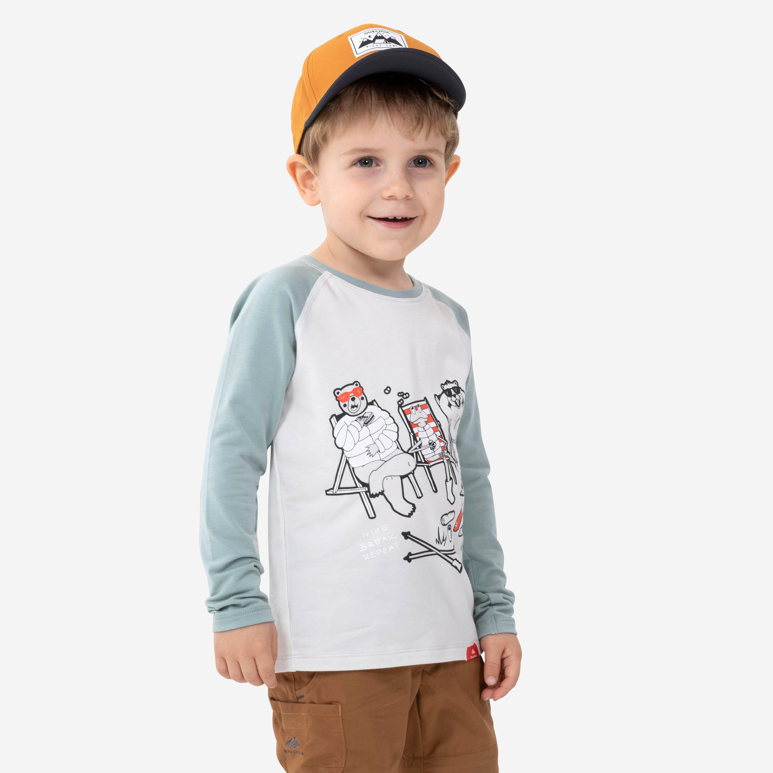 Camiseta marron niña decathlon outlet