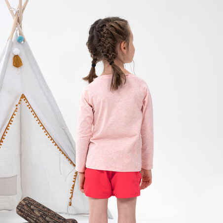 Kids' Hiking Skort MH100 2-6 years - coral pink