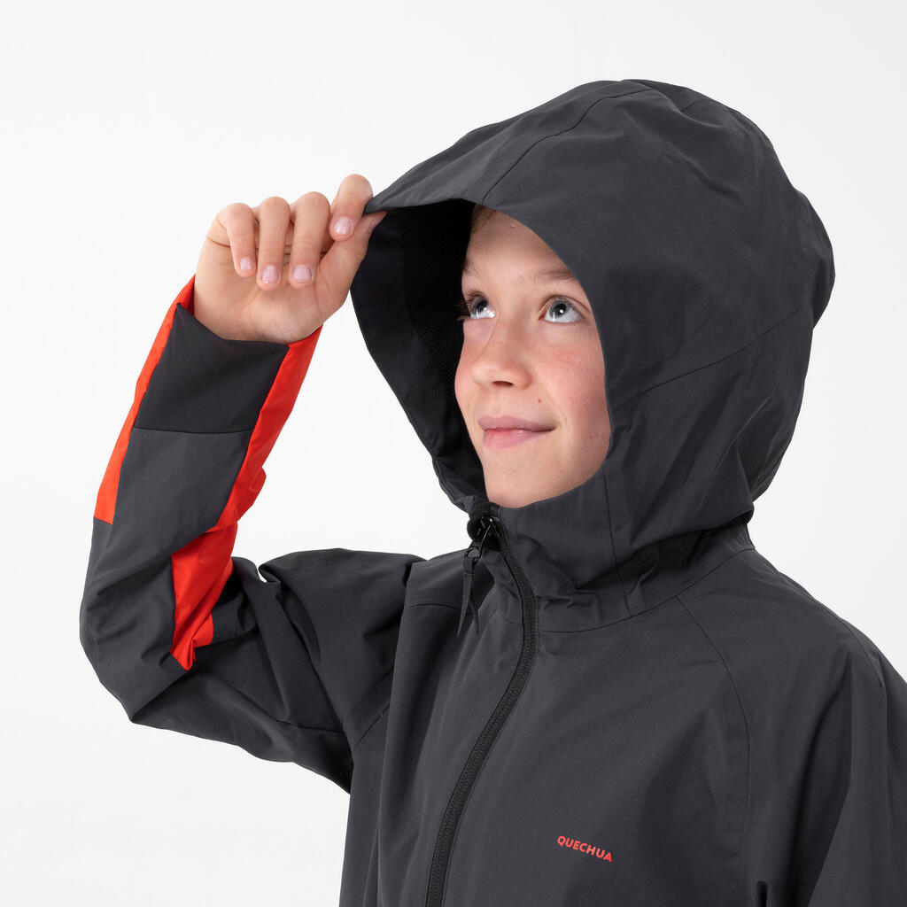 Kids’ Waterproof Hiking Jacket - MH500 Aged 7-15 - Navy Blue