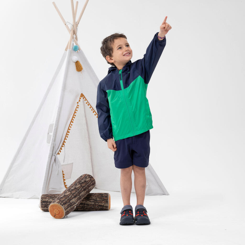 Kids’ Waterproof Hiking Jacket - MH100 Zip - Aged 2-6