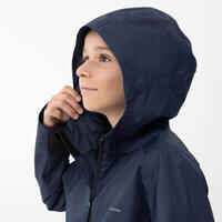 Kids’ Waterproof Hiking Jacket - MH500 Aged 7-15 - Navy Blue