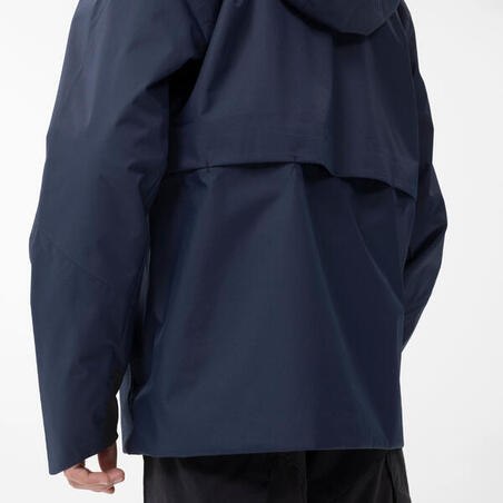 Куртка MH500 водонепроникна для туризму для дітей віком 7-15 років cиня