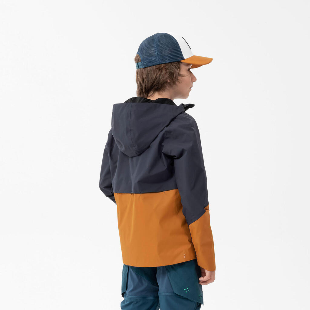 Veste imperméable de randonnée enfant 7-15 ans, MH500 girs ocre