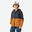 Veste imperméable de randonnée - MH500 grise et ocre - enfant 7-15 ans