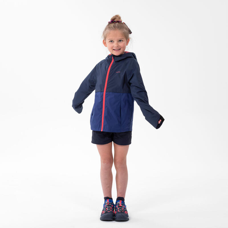 Veste imperméable de randonnée - MH500 navy - enfant 7-15 ans