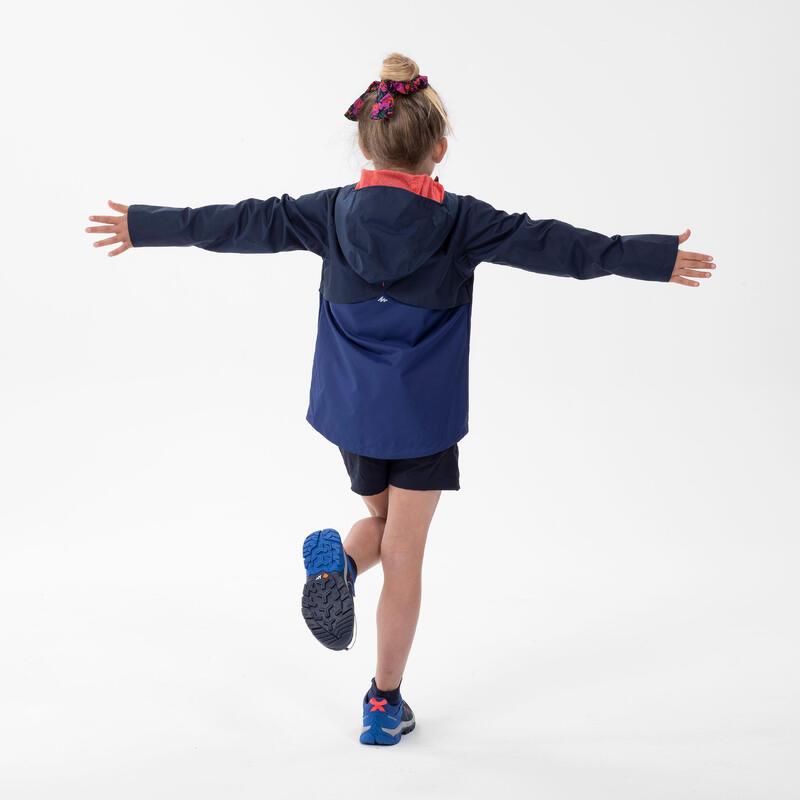 Veste imperméable de randonnée - MH500 navy - enfant 7-15 ans