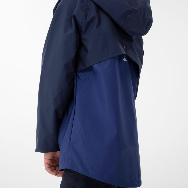 Veste imperméable de randonnée - MH500 navy - enfant 7-15 ans