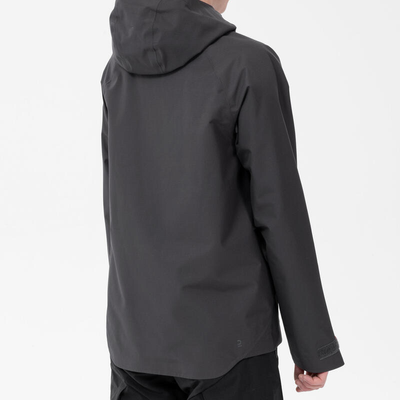 Veste imperméable de randonnée - MH550 noire - enfant