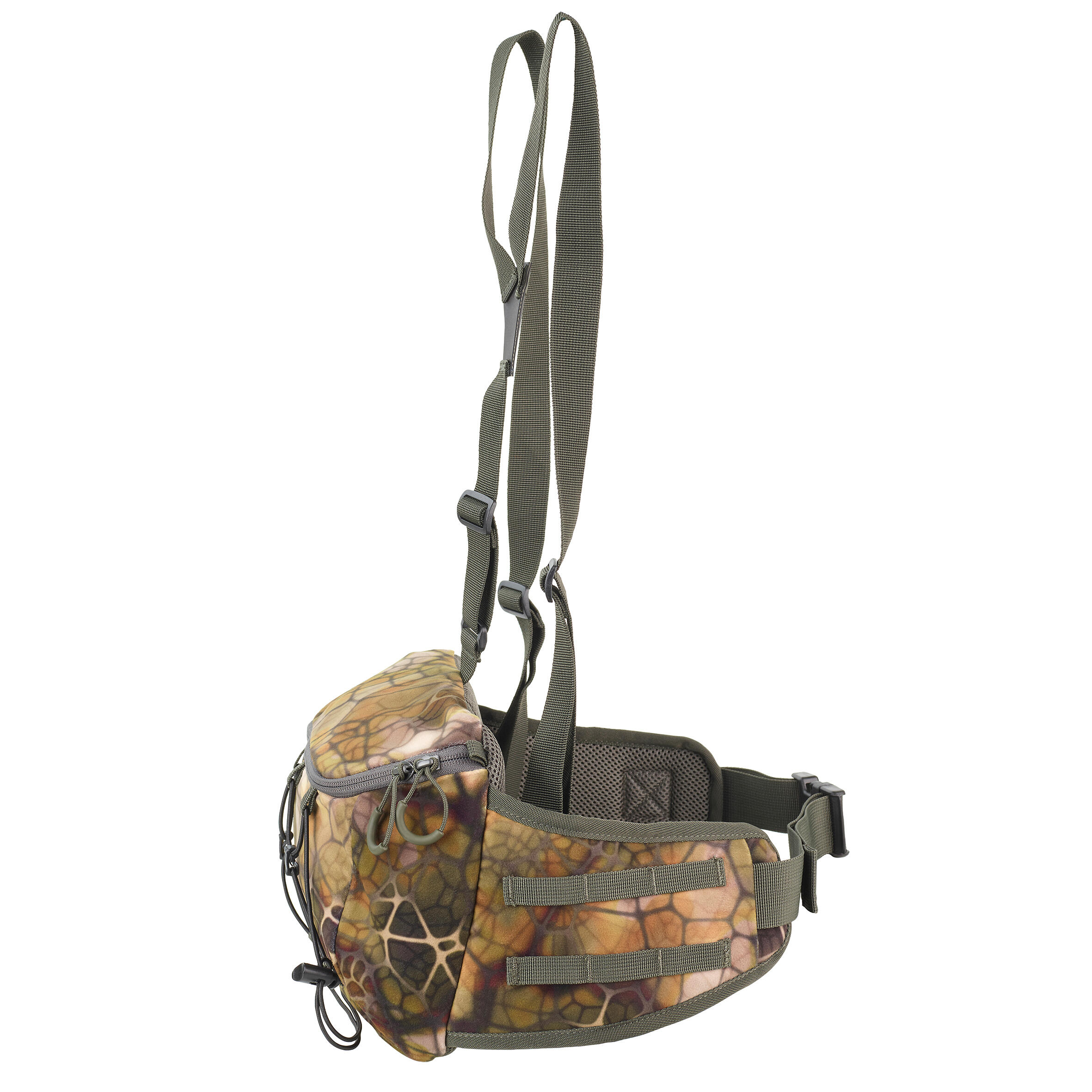 Geruisloze heuptas met schouderriemen 10 l Camouflage Furtiv 4/5