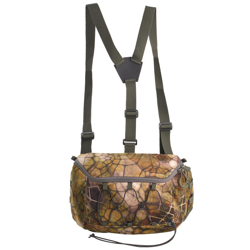 Riñonera Mochila Caza Solognac 10L Camuflaje Sigilo Compatible X-Access Perlante