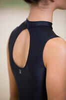 Rhythmic Gymnastics Sleeveless Leotard - Black Rhinestones