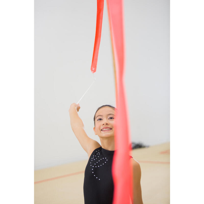 Danse ruban de gymnastique rythmique 4M pour enfants Poignée Rouge