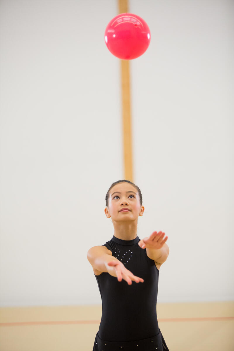 Ballon de Gymnastique Rythmique (GR) de 16,5 cm - rose pailleté